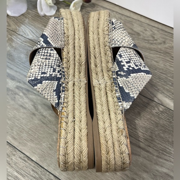 Sam Edelman Gray and Cream Wedge Sandals - Picture 6 of 9